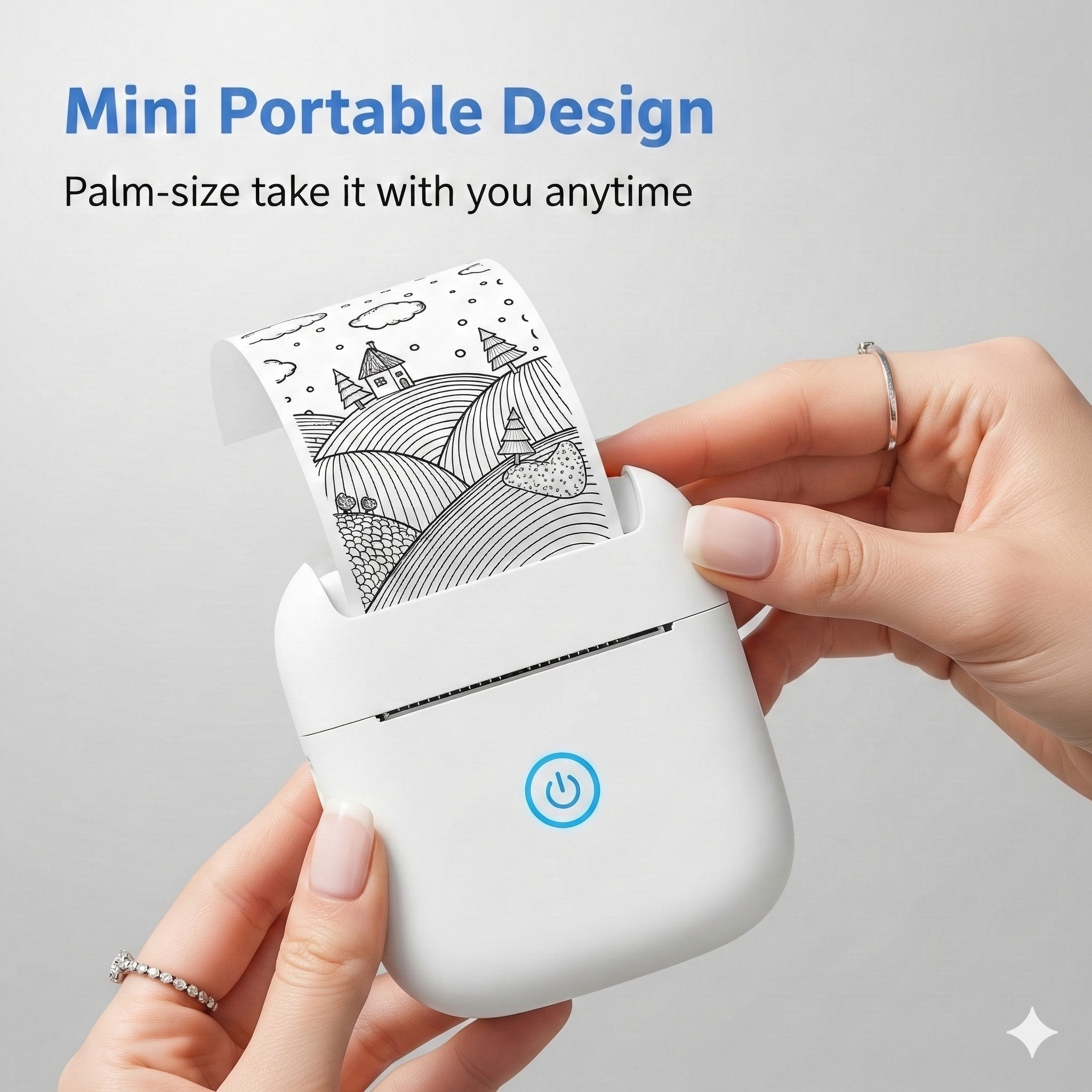 Portable Home Thermal Label Printerink-free Sticky Note Printer