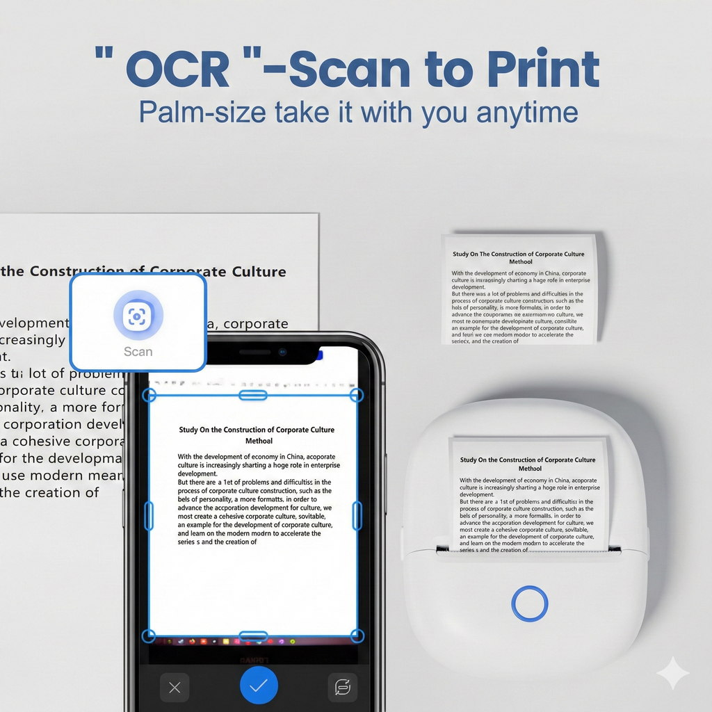 Portable Home Thermal Label Printerink-free Sticky Note Printer