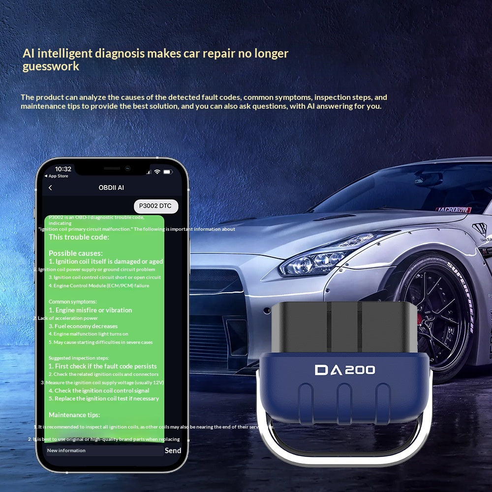 Bluetooth OBD2 Vehicle Diagnostic Instrument